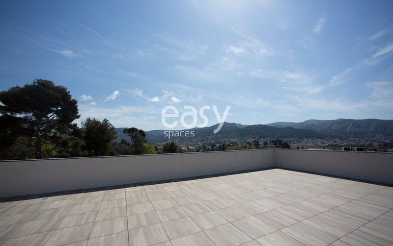 A beautiful scenic view from the rooftop terrace located in the city of Marseille