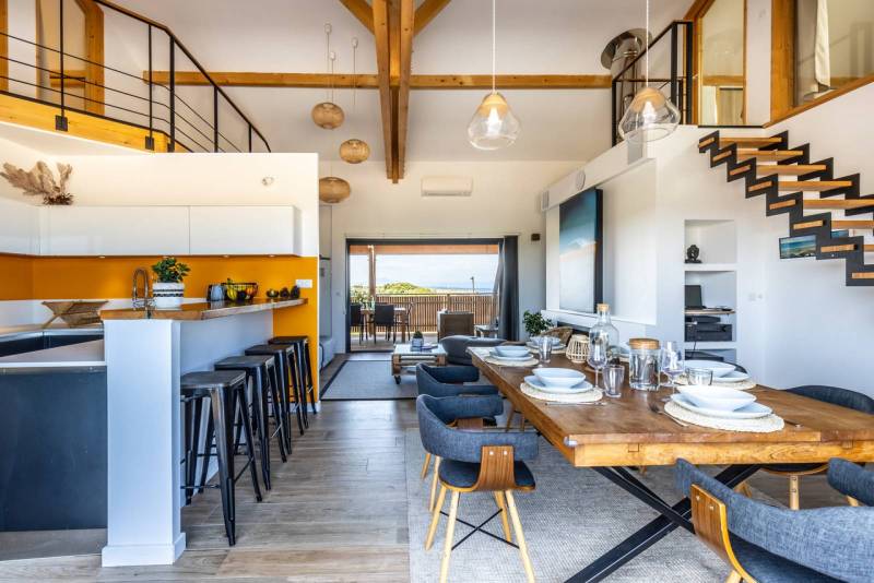 Modern living room of a film location in Basque Country