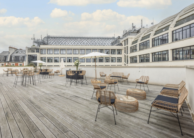 shooting location with a magnificent view of the Eiffel Tower in Paris, FRANCE