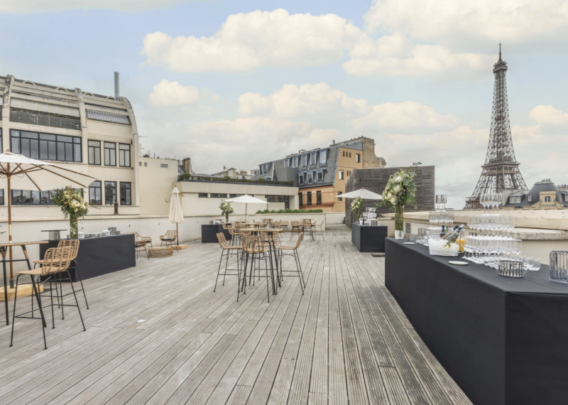 Renting a rooftop venue in Paris, France for hosting an exceptional event or celebration