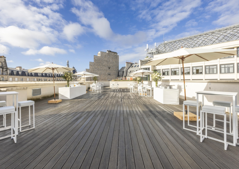 Rooftop View of the Eiffel Tower Perfect for an Elegant Cocktail Reception in France