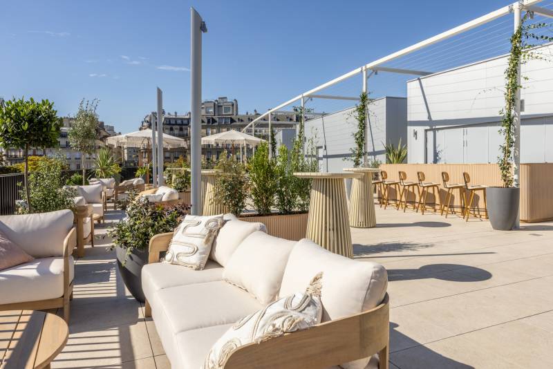 Event rooftop terrace offering a breathtaking panoramic view of the Eiffel Tower in FRANCE