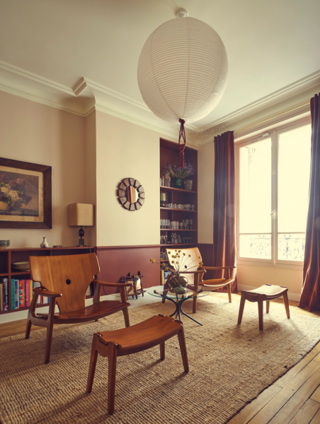 Haussmannian-style apartment available for rent in Paris, France, specifically suited for filming and production purposes in the city