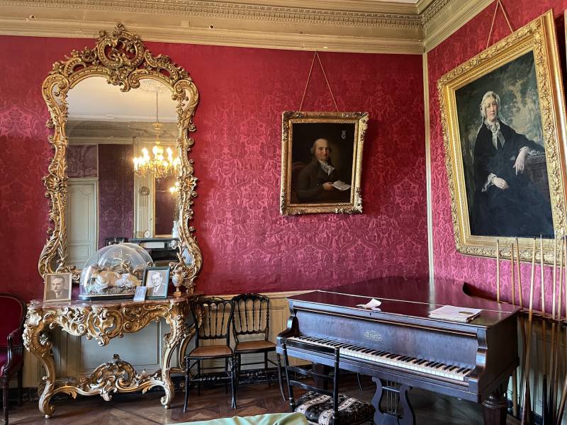 filming location site with a piano in the scenic Ardèche region of FRANCE