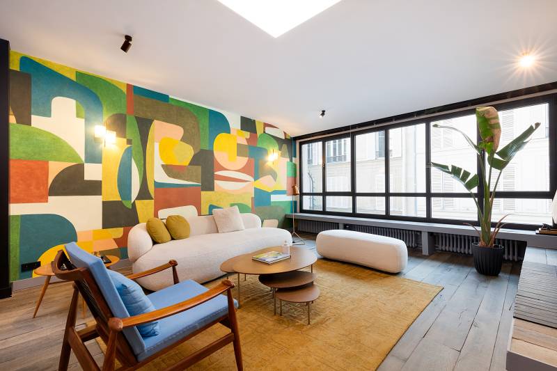 Artistic stylish apartment ideally located in Paris, France, perfect for photo shoots and creative projects
