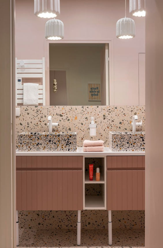 Beautiful bathroom for a Paris photoshoot