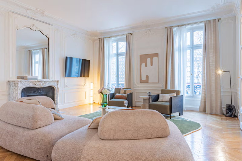 Haussmannian Apartment Rental for Filming Located in Paris, France with Classic Elegant Architecture