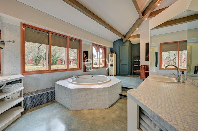 Beautiful and Spacious Bathroom Interior Perfectly Designed for Professional Photo Shoots in FRANCE