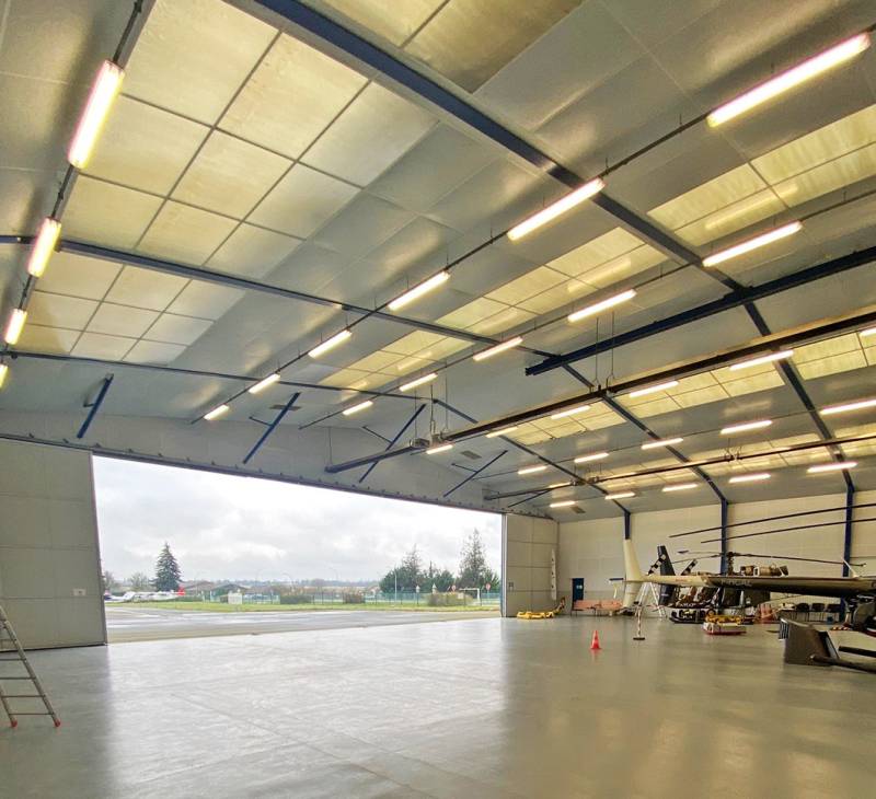 photoshoot location inside a large industrial hangar situated in Paris, FRANCE