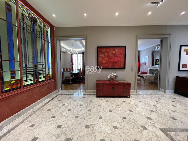 Entrance of a classic Haussmann-style apartment in Paris prepared specifically for professional photographic shoots