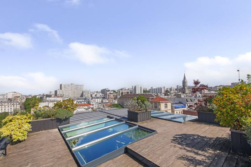 Photography shooting location on the rooftops of Paris, France with stunning panoramic views