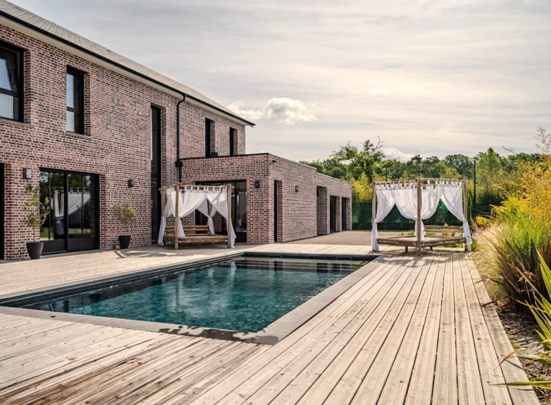 Brick house for filming in Rouen