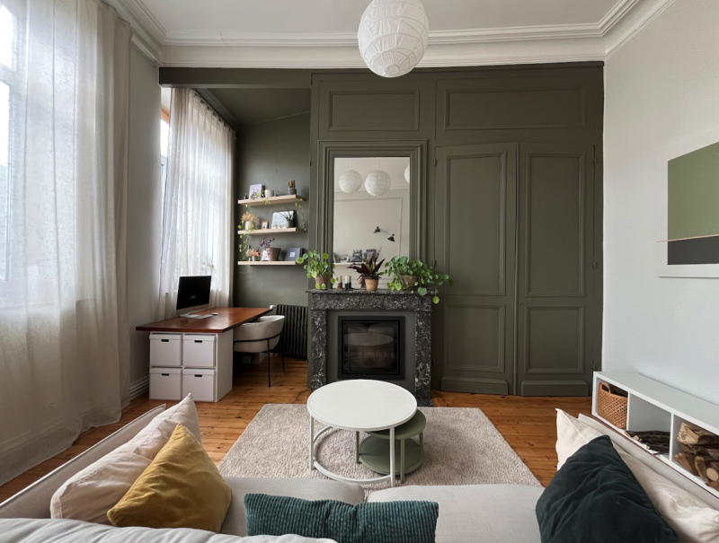rent an apartment with parquet flooring and moldings for a photoshoot in Lille