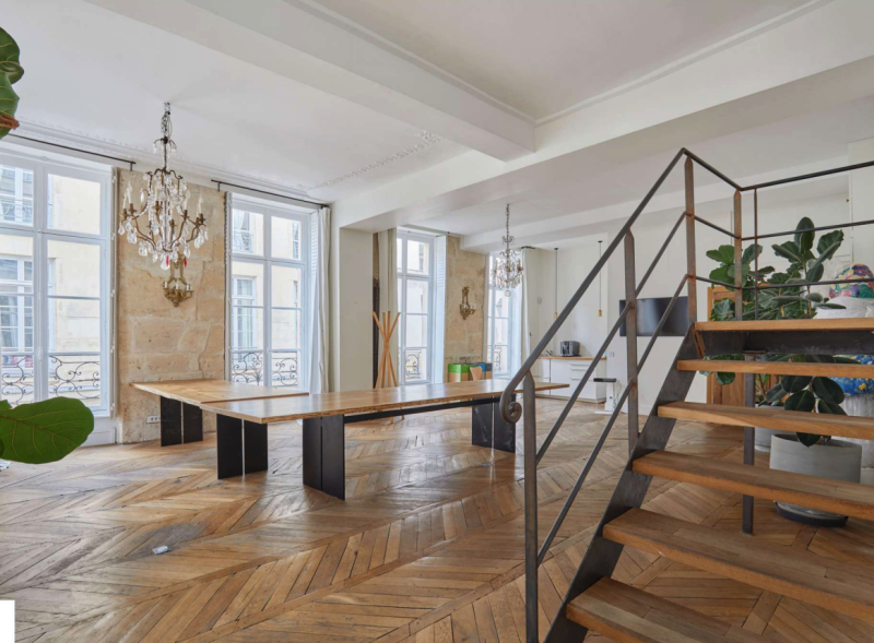 Parisian apartment available for rent to be used exclusively as a stylish and functional showroom in FRANCE