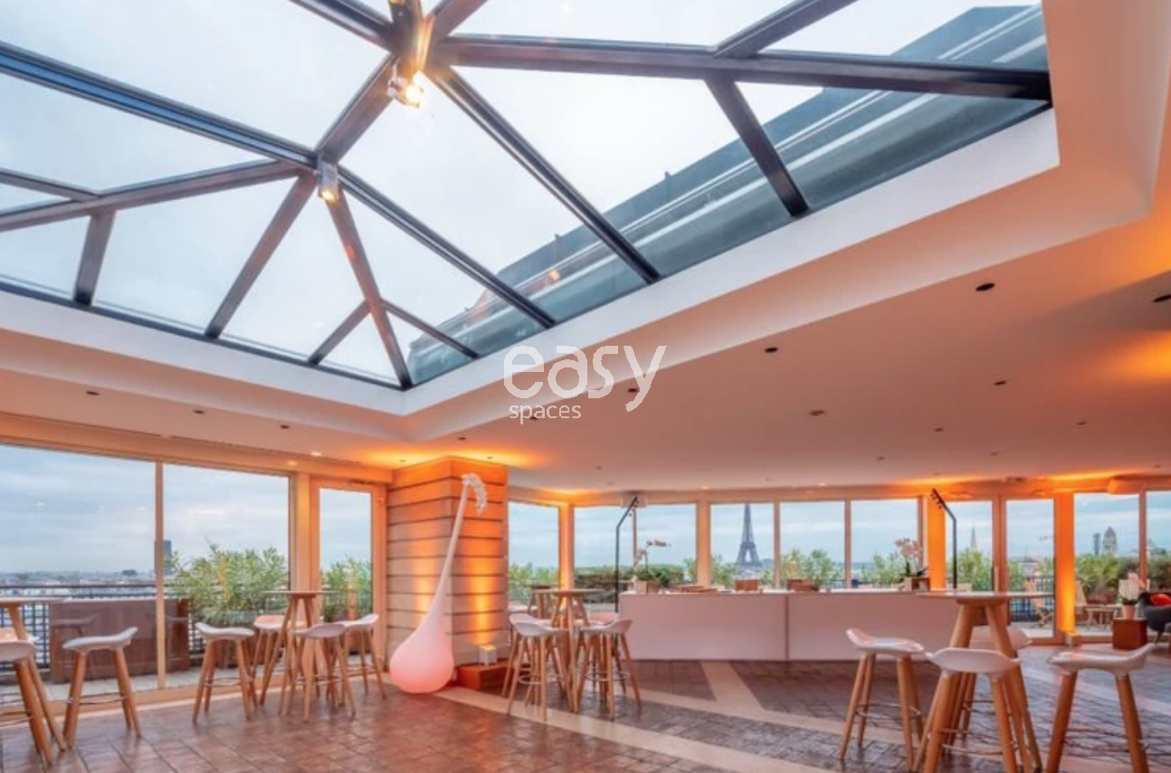 Rent a rooftop with an amazing panoramic view overlooking the iconic Eiffel Tower in Paris France