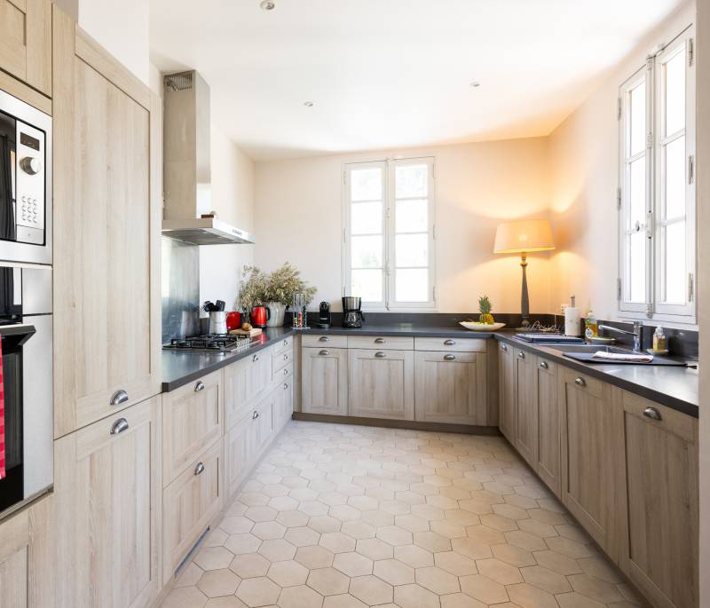 kitchen set specifically arranged and prepared for a professional photo shoot in FRANCE