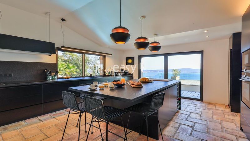 Beautiful kitchen shooting location with stunning sea view in FRANCE