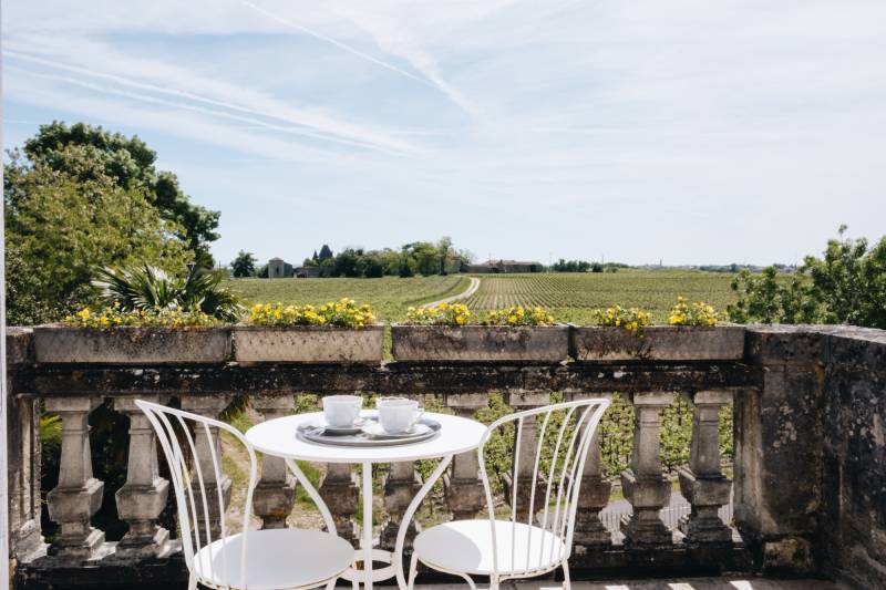 Location of the photo shoot among the vineyards in the Gironde region of FRANCE