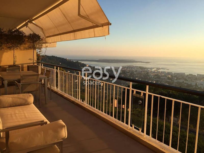 Sea view decor setting prepared especially for photo production in Cannes