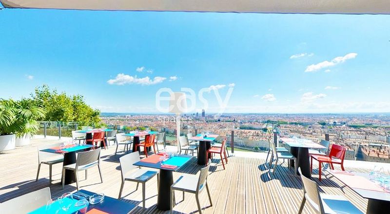 panoramic view overlooking the city of Lyon specifically prepared for filming purposes