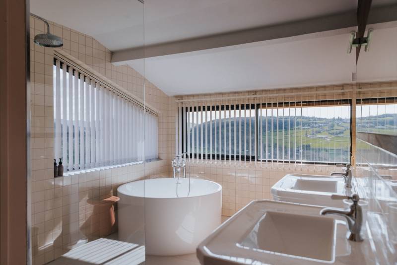 beautiful and elegant bathroom perfectly designed for professional photo shooting