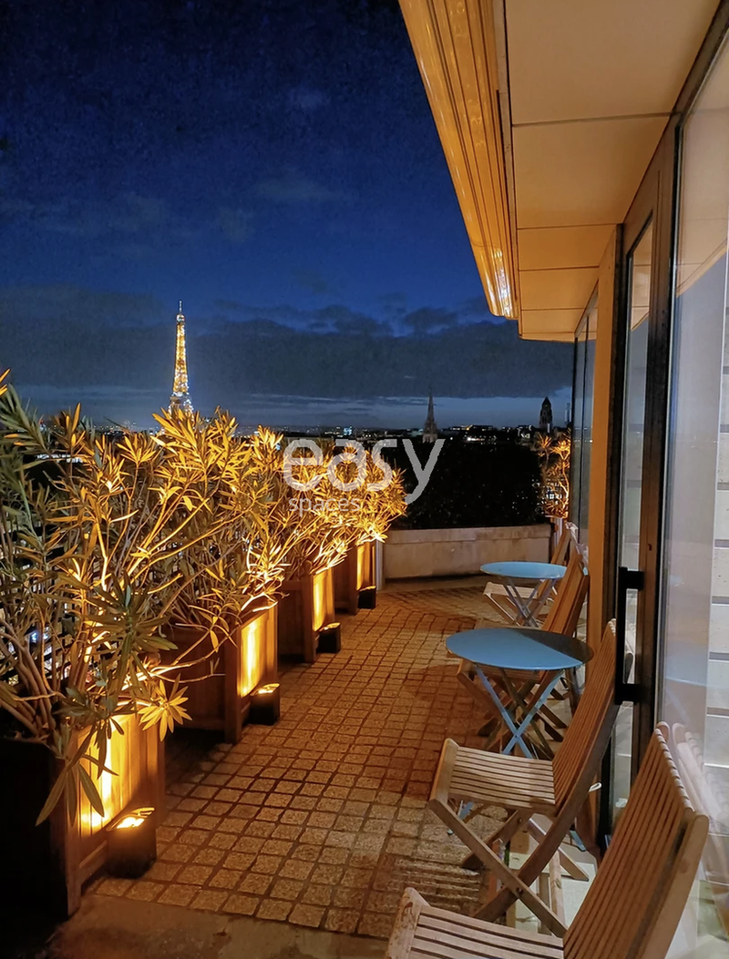 location venue for shooting with outdoor view of the Eiffel Tower in Paris, FRANCE